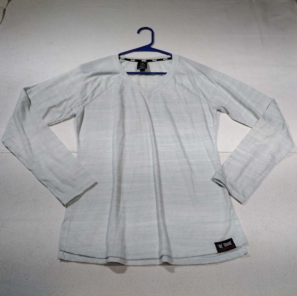 Tap Out Women's Medium M Long Sleeve Top Shirt V Neck